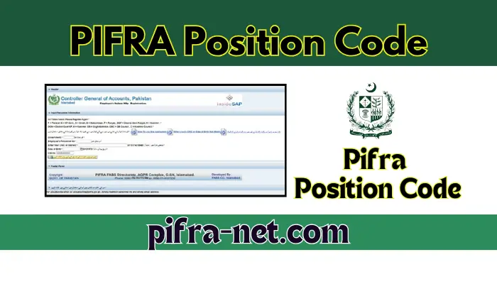 PIFRA Position Code