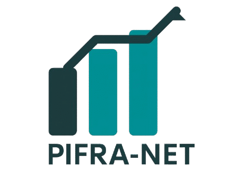 Pifra Net logo — three teal bars with an upward arrow and PIFRA-NET wordmark
