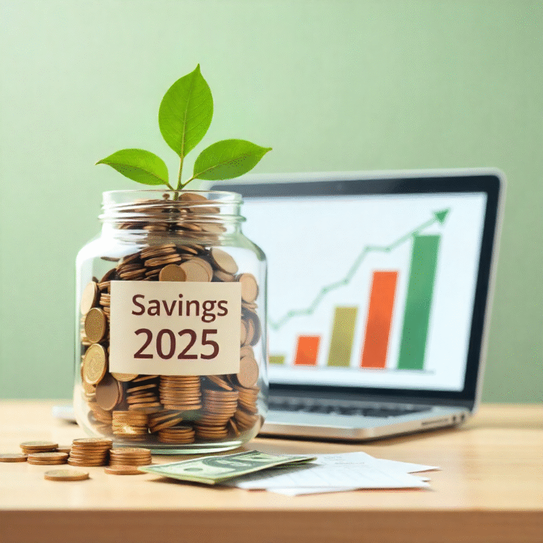 Tax advisor working on a laptop with U.S. flag background (financial planning concept)